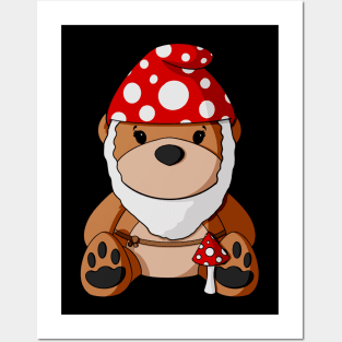 Gnome Teddy Bear Posters and Art